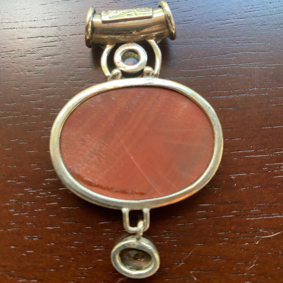 Kathys Collections Sterling pendant Agate, Citrine and Moonstone - Picture 2 of 3